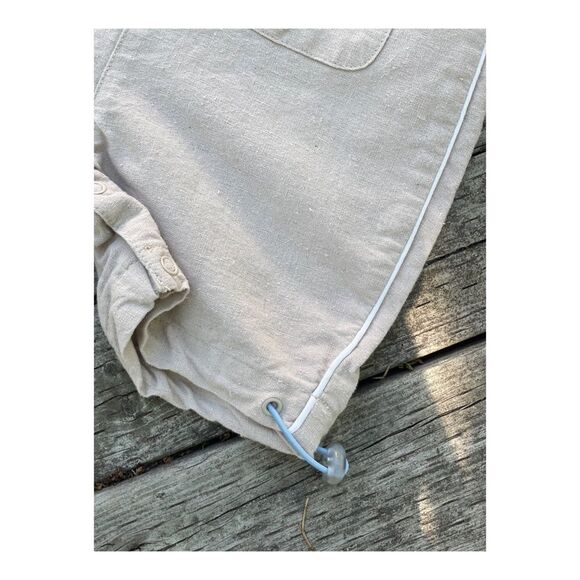 Kimbaloo Shortalls Overalls Linen Cotton Bunnies Sz 12M Easter Pastel - Picture 8 of 13